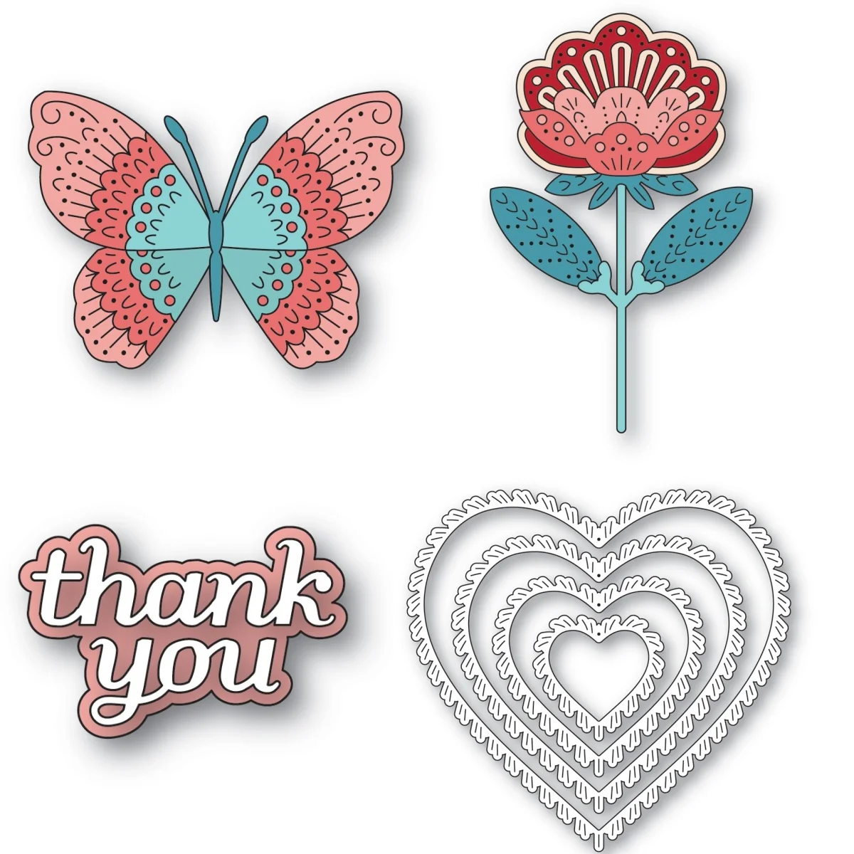 

Flower Butterflies Tea Cup Metal Cutting Dies For DIY Decorating Scrapbook Paper Card Album Embossing Craft
