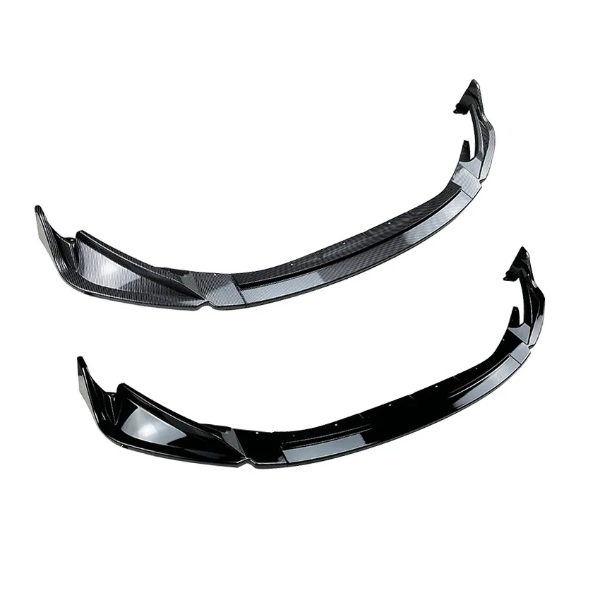 Glänzend schwarzer/Carbon-Look Frontspoilerlippe für BMW M3 G80 M4 G82 2021-2023 Frontstoßstangenschutz Unterer Splitter – Detail 3