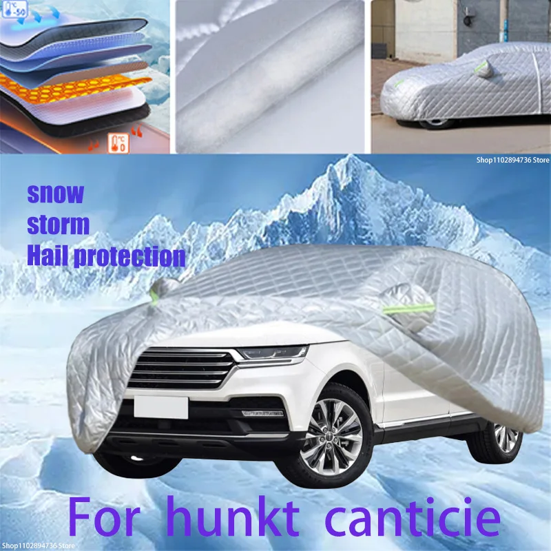 

For hunkt canticie Outdoor Cotton Thickened Awning For Car Anti Hail Protection Snow Covers Sunshade Waterproof Dustproof