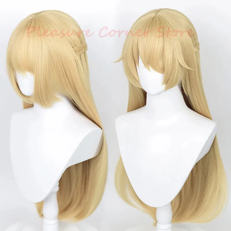 Genshin Impact Fischl 코스프레 버전 원 미드나잇 드림 가발 땋은 내열성 미리 스타일링된 가발