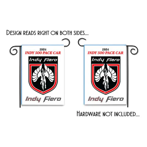 1984 Indy 500 Pontiac Fiero Indy Fiero 12x18 Inch Garden Apartment Flag