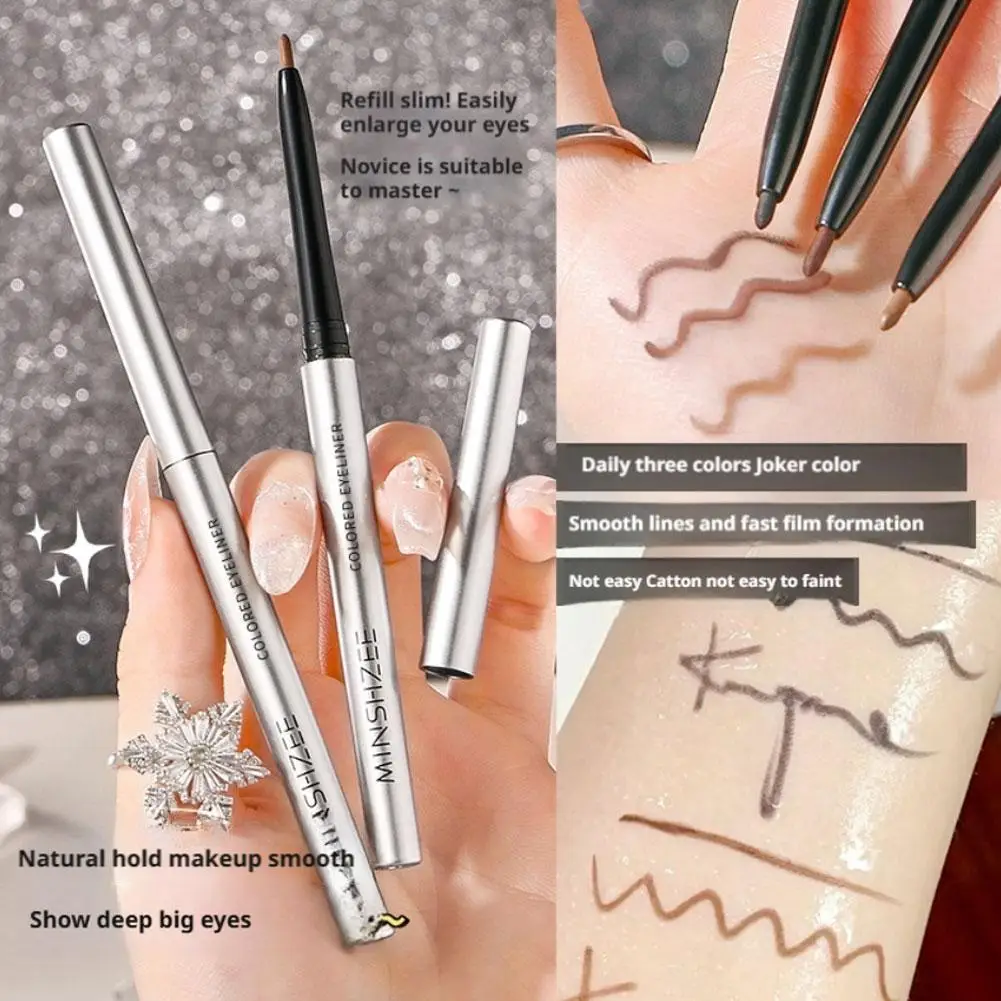 النساء قلم الحواجب اثنين في واحد فرشاة الحاجب مقاوم للماء تلطيخ كحل رمش غير القلم السفلي Z9R9 #2