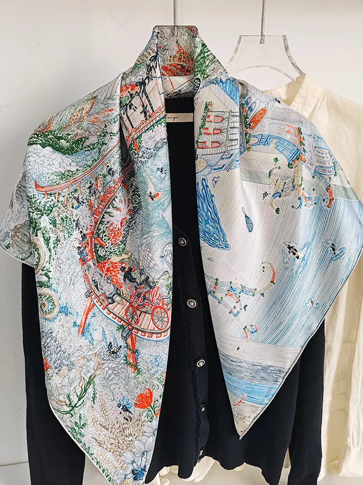 fubao-dr-double-sided-printed-silk-scarf-00-silk-twill-90cm-square-versatile-seasonal-gift-for-all-ages