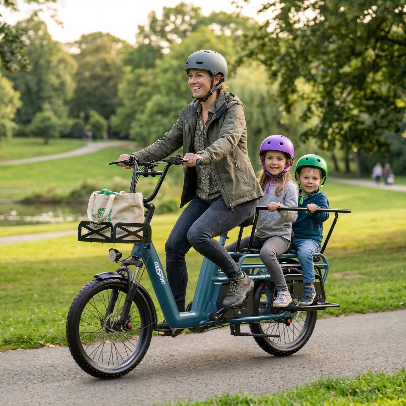 Image of Onesport OT01 Hinterradnabenmotor E-Bike 48V 27AH Akku 25KM/H Geschwindigkeit, Elektrisches Lastenfahrrad mit EU-Lagerbestand Hohe Traglast