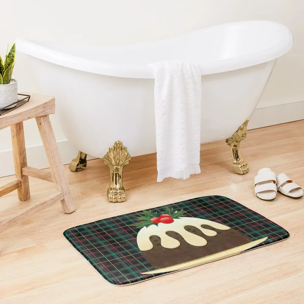 

plaid christmas puddings Bath Mat Set Ofs In The Bathroom Bathroom Deco Mat