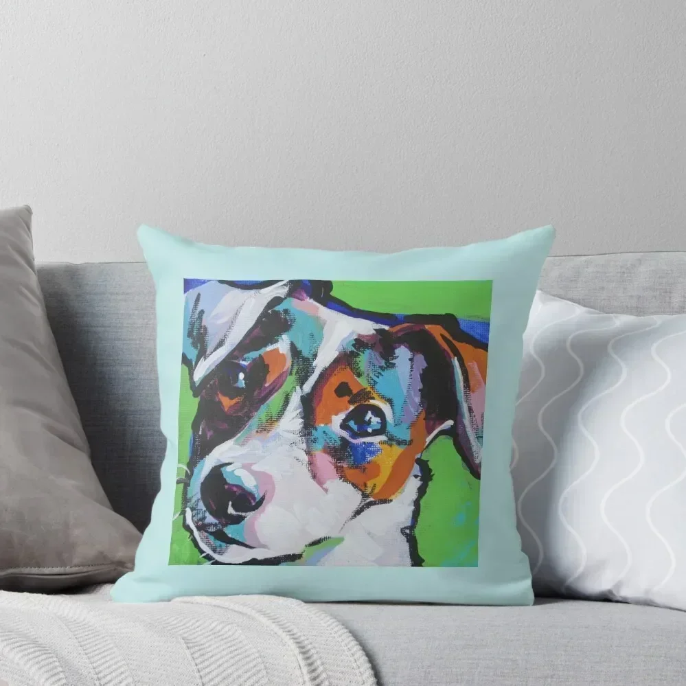 

Jack Russell Terrier Dog Bright colorful pop dog art Throw Pillow home decor items Pillow Case pillow