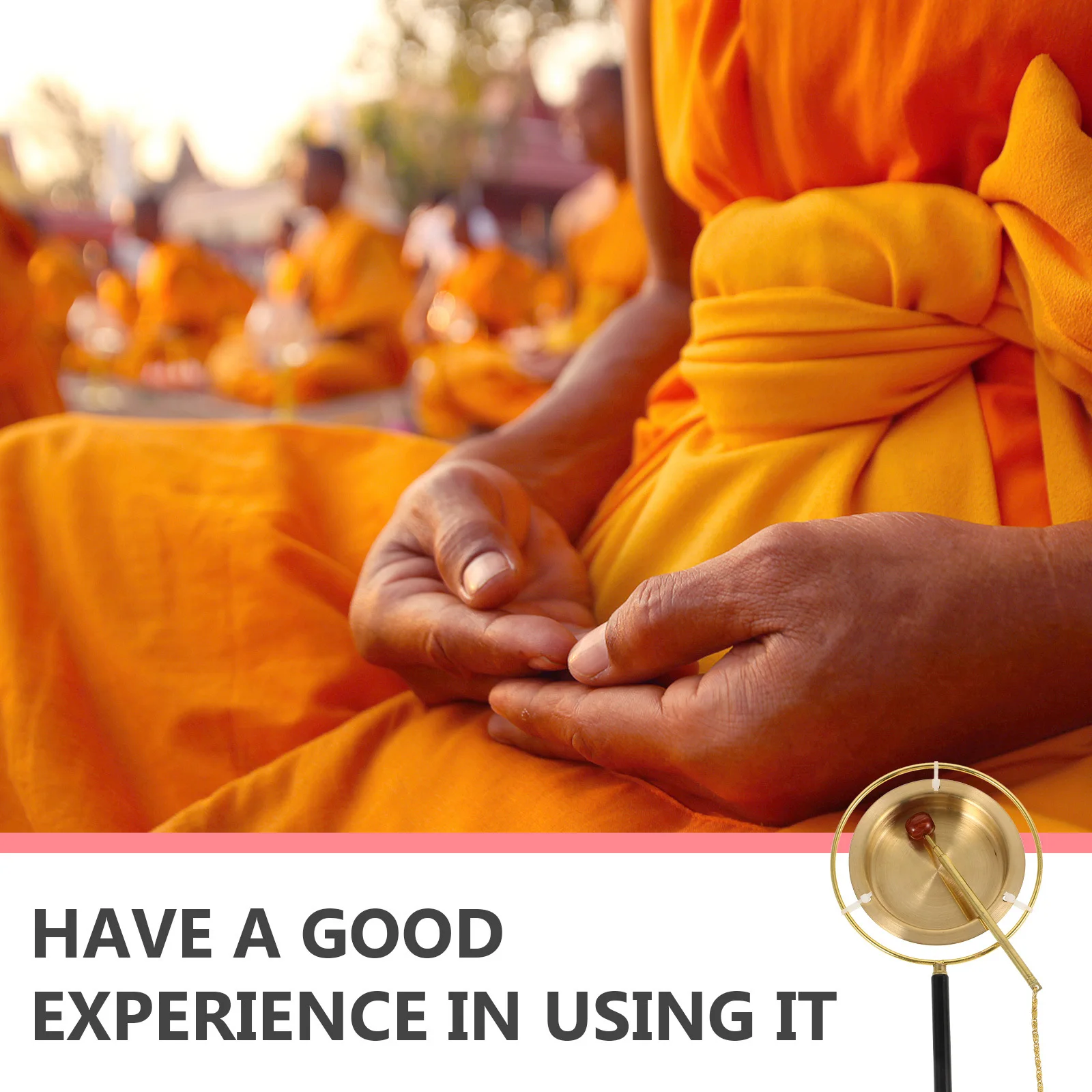 

Buddhist Ritual Utensil Brass Yin Qing Fine Craftsmanship Perfect Gift for Friends and Temples Bell Buddha Musical Instrument