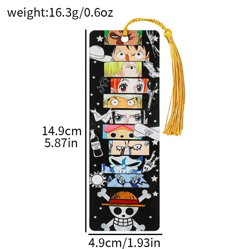 1Pcs Anime One Piece Bookmarks Cartoon Fans Collection, Tassel Bookmarks Bookmarks Fans Reading Marker Book Accessories for Men