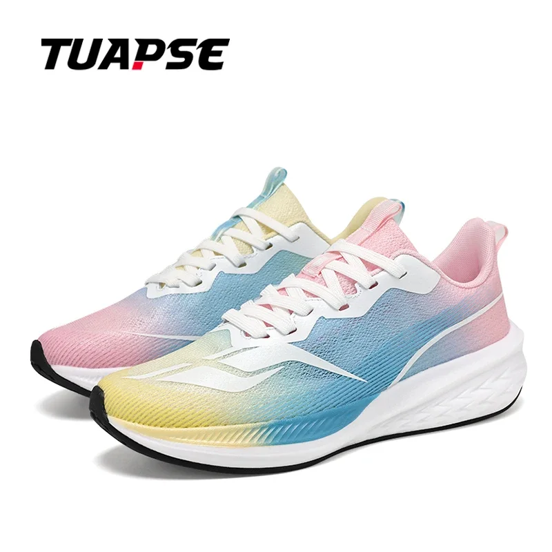 TUAPSE Men's Running Shoes 2024 New Breathable Lightweight Lace Up Non-Slip Outdoor Unisex Sports Running Shoes