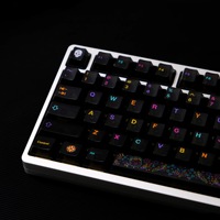 Underground world Keycaps ABS UV Printing Aifei 122 Keys Cherry Profile Split Alice Layout Black Key Caps No pad For Wooting A75