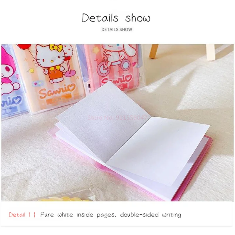 36pcs Sanrio Hello Kitty Kuromi Melody Mini Notebook Diy Kawaii Pocket Book Student Words Notebook Memo Student Stationery Gifts