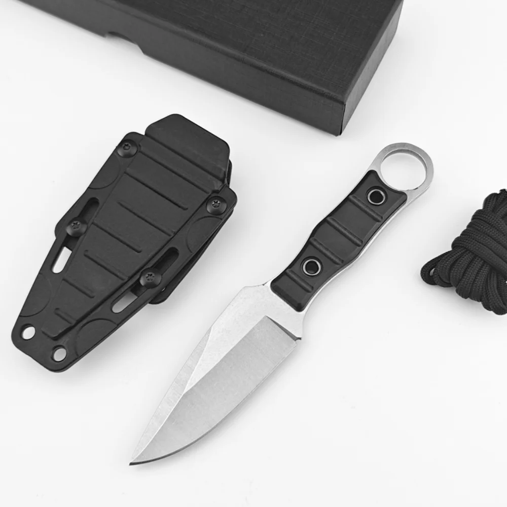 

Russian Kizlyar Portable Fixed Blade Knife 440C Blade Nylon Fiber Handle Self-defense Multi Camping Full Tang K Sheath EDC Knife