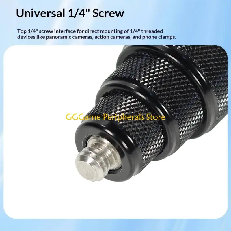 

U55B Portable Foldable Action Camera Telescoping from 50cm to 130cm Carbon Fiber Triple Mount Systems AntiSlip Grip