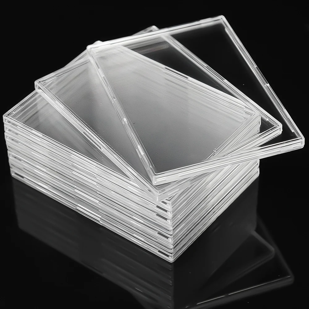Porte-cartes transparent en acrylique, étui de protection non magnétique pour cartes de jeu, présentoir de photos d'idols Kpop, fournitures de rangement