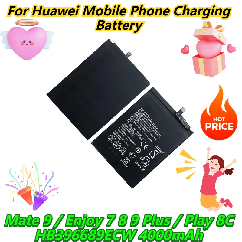 For Huawei Mate 9 / Enjoy 7 8 9 Plus / Play 8C Mobile Phone Charging Battery HB396689ECW 4000mAh