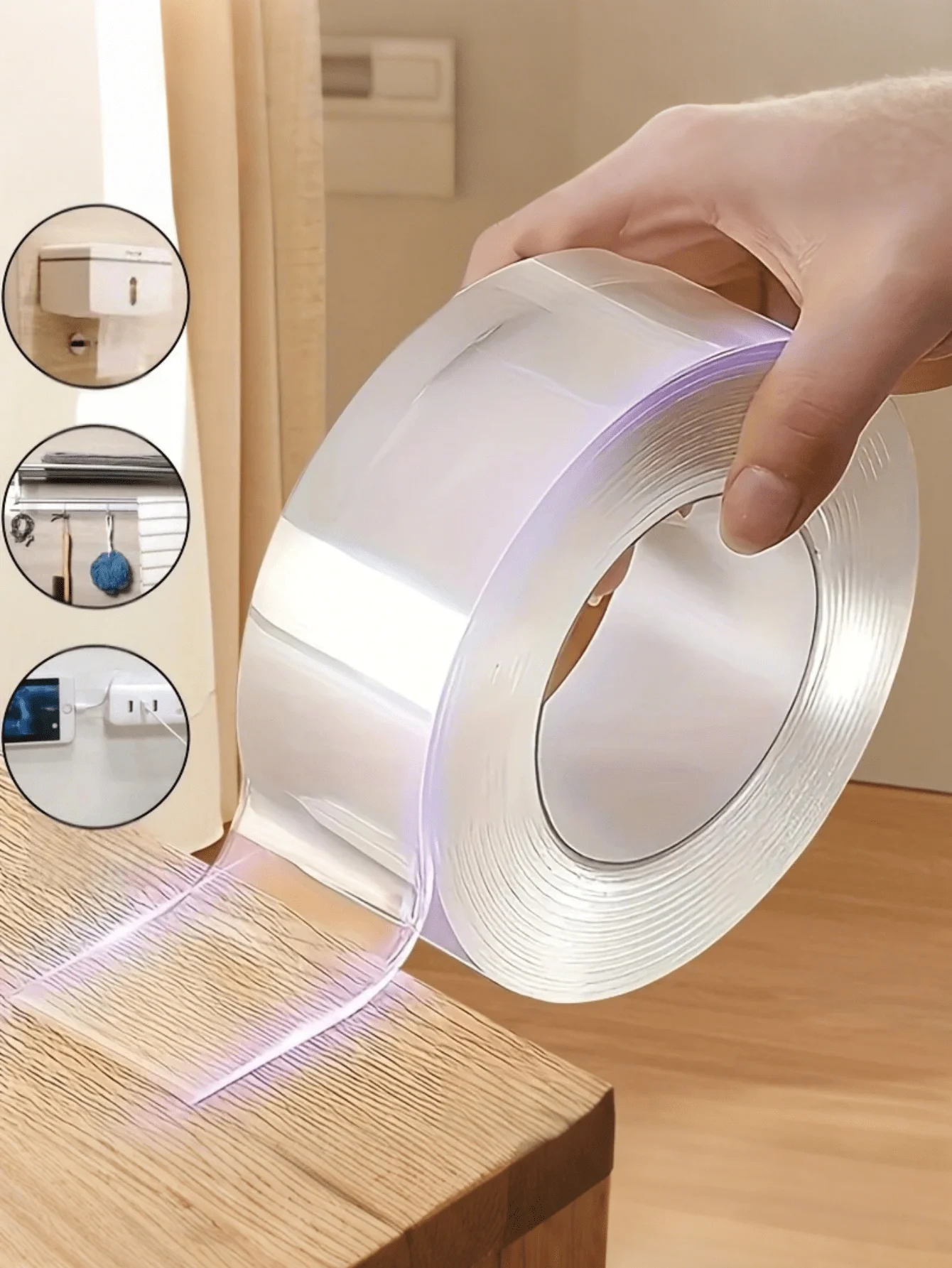 Waterproof Nano Adhesive, for Car & Bathroom. Holds in Humidity, 12x12x3cm, Strong Grip - Image 3