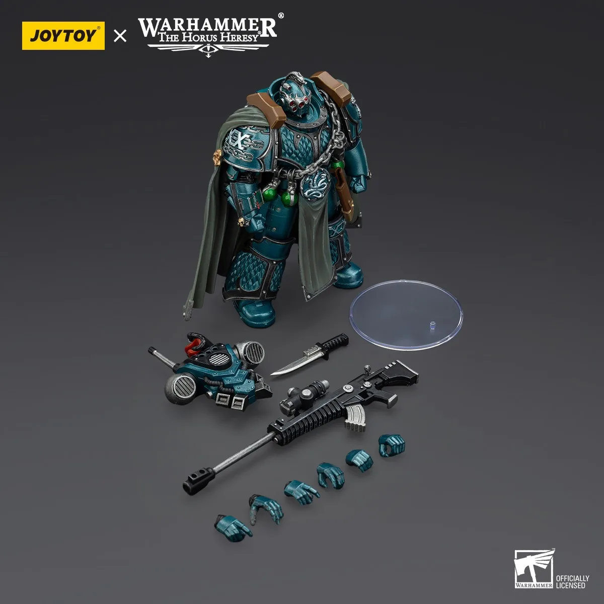 JOYTOY Warhammer 1/18 شخصيات الحركة Alpha Legion Exodus "الواحد الذي هو العديد" مع لعبة مجسمة لبندقية القناص #5