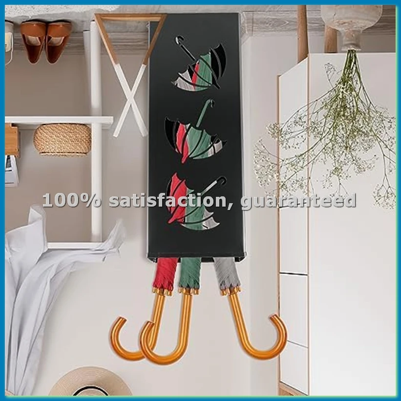 Umbrella Stand Outdoor Design Square Metal Umbrella in Modern Style with Removable Anti-Rust Sculpture Umbrella Stand-AT35