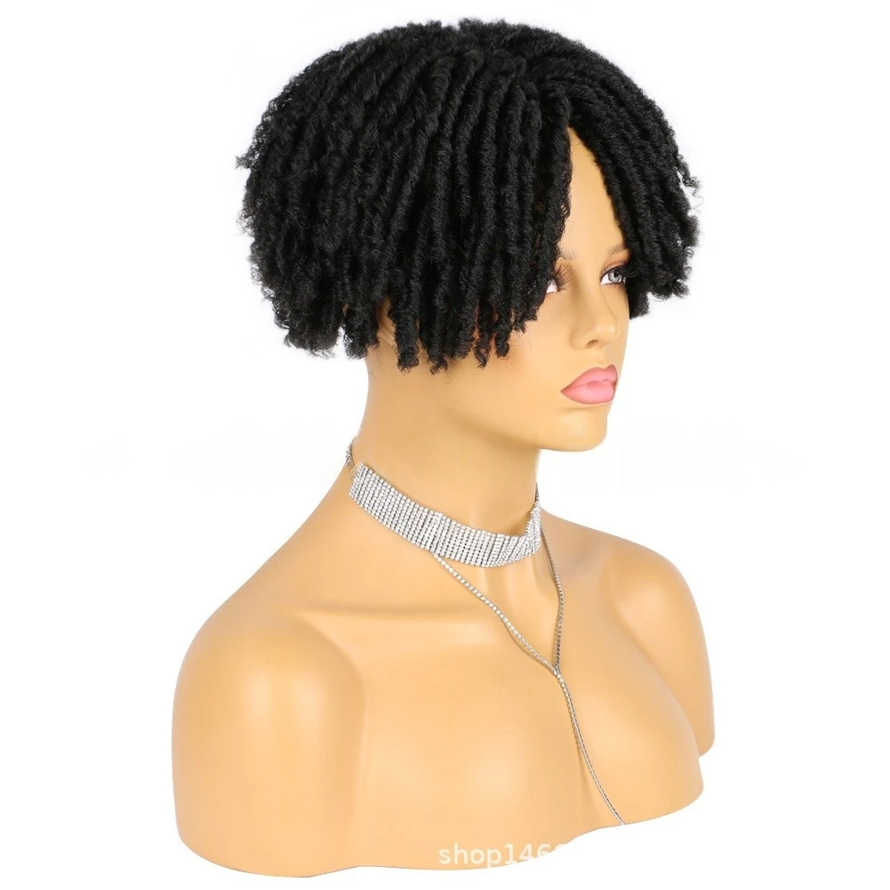 الاصطناعية الأفرو المجدل الشعر المستعار الباروكات للنساء Dreadlock الكروشيه الشعر المستعار الباروكات أومبير اللون الألياف الاصطناعية الشعر المستعار الباروكات