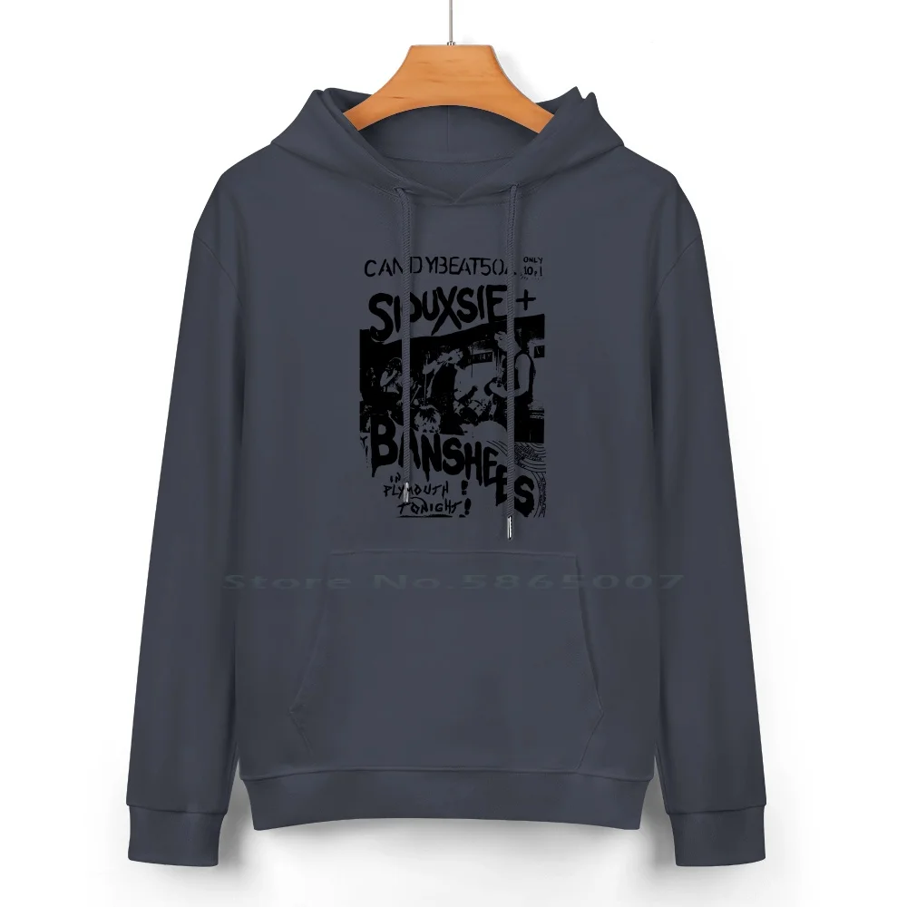 Siouxsie Flyer Pure Cotton Hoodie Sweater 24 Colors Siouxsie Banshees Music Newvawe Postpunk White Black Singer Cure Siouxie