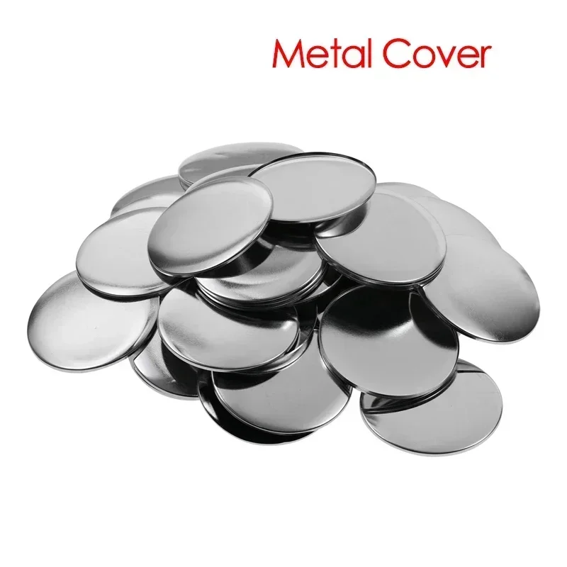 100Set 58mm Metal/Frosted/Laser Base Badge Materials Set Round Badge Button Pins Art Making DIY Making Supplies for Button Maker