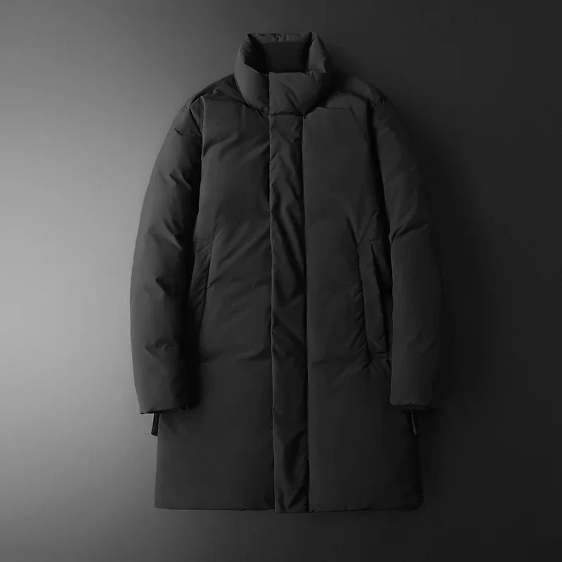 2025 nova chegada jaqueta de inverno 90% pato branco para baixo jaquetas homens, moda masculina casual engrossar quente parkas casaco masculino