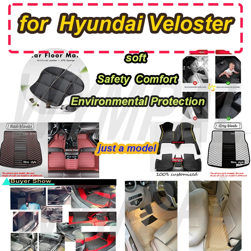 

LUXURY Leather Car Floor mats For Hyundai Veloster 2015 2014 2013 2012 2011 Floor mats