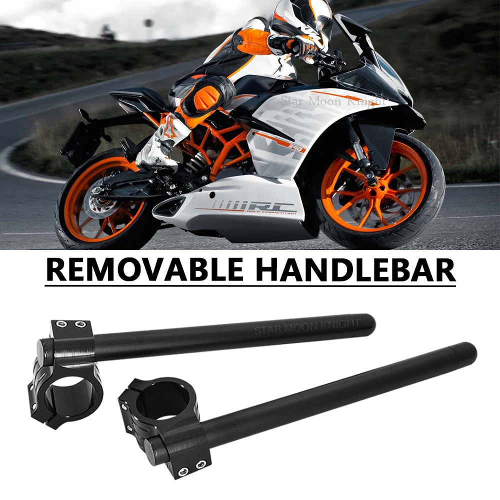 

Motorcycle Accessories Clip on Ons Fork Riser Regular Handlebar For For RC8C RC390 RC200 RC125 1190 RC8 R