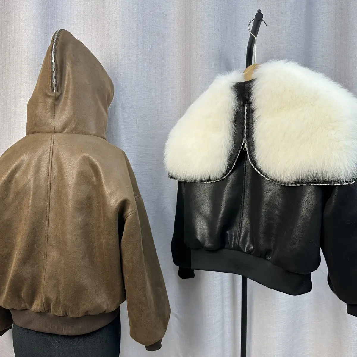 Nuovo cappotto invernale in vera pelliccia di volpe scamosciata stile corto Piumino addensato Fodera interna Mantieni calda la giacca da moto da donna