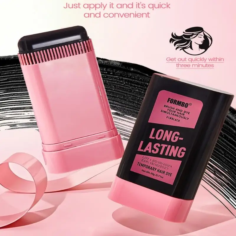 عصا تصفيف الشعر CCHATM 20 جرام لتغطية لمرة واحدة من الشعر الرمادي تغطية رمادية سريعة مع فرشاة توزيع أعواد ألوان اللحية #1