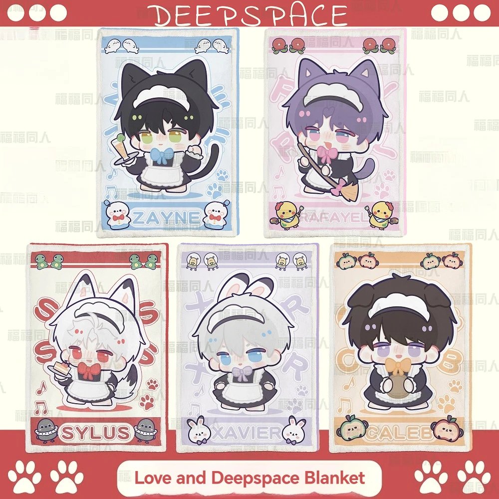 

Предпродажа Love and Deepspace Rafayel Zayne Xavier Caleb Sylus Fan Made Утолщенный флис из овечьей шерсти для сна Офисный плед Мягкий теплый подарок