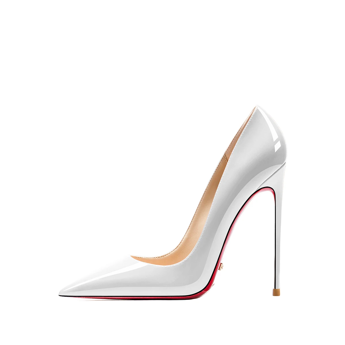HLTINO Navy Blue Bright Shoes for Spring Summer Women Patent Leather High Heels Pointed Toe Sexy White Autumn Pumps