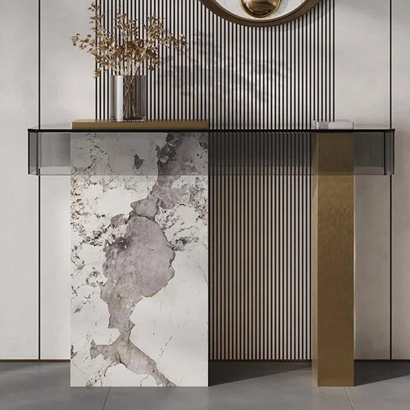 

Modern Nordic Console Tables Unique Beauty Simple Minimalist Corner Table Aesthetic Glamour Schreibtisch Living Room Furniture