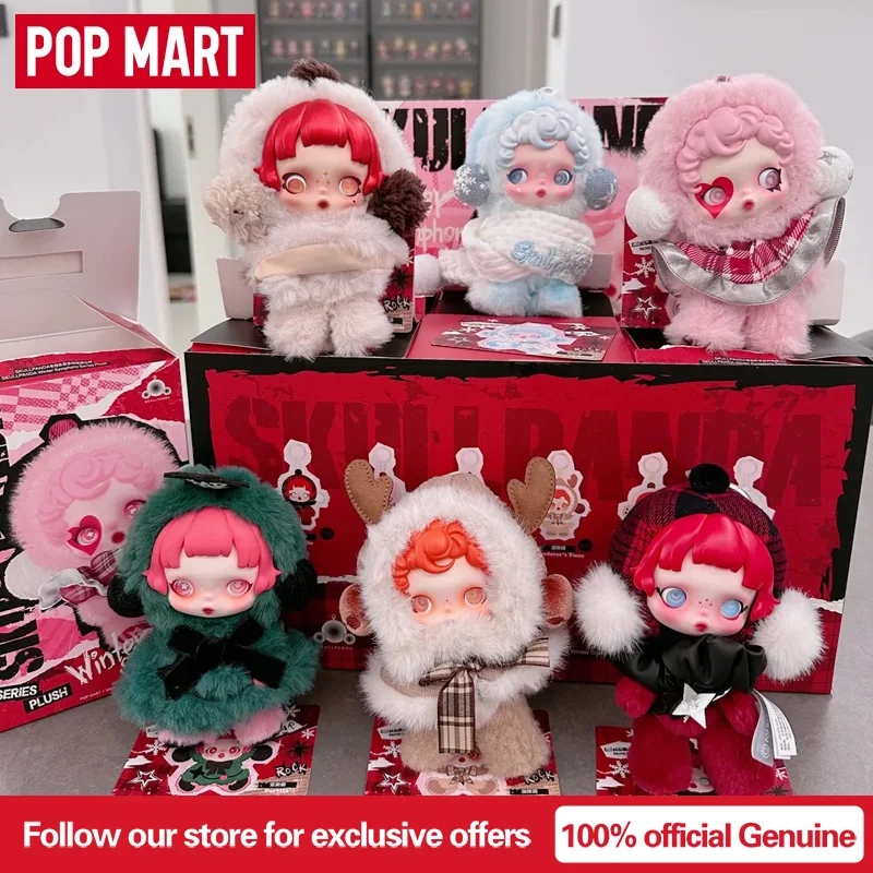 POP MART SKULLPANDA Winter Symphony Serie Blind Box Spielzeug Kawaii Anime Action Figure Überraschung Mystery Box Puppen Mädchen Geschenk