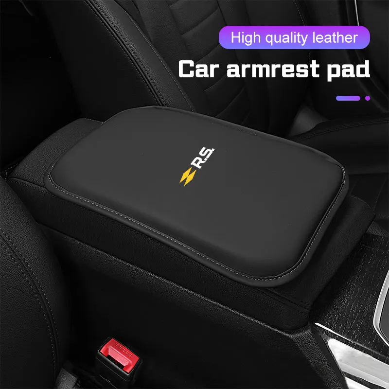 

PU Leather Car Armrest Box Pad RS For Renault Captur Megane Duster Sandero Logan Kadjar Storage Bag Elbow Support Mat Accessorie