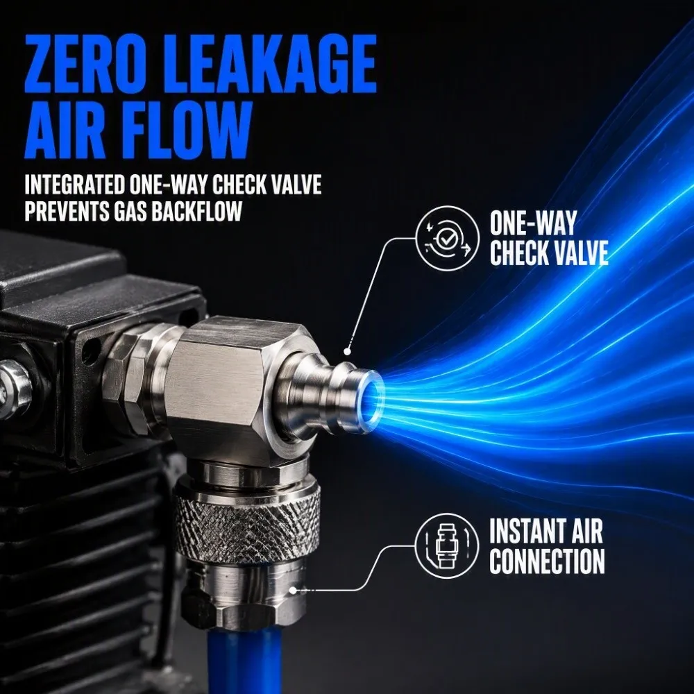 Stainless Steel Quick Connect Fitting Silver 1/8 BSPP Thread Male Thread Connector Air Inflation Nozzle Automotive Repair