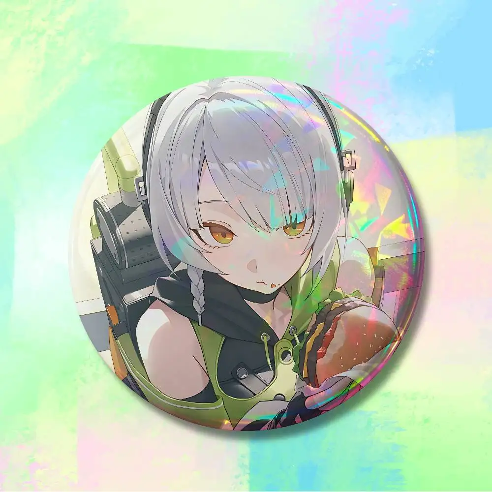 A-Anby D-Demara ZZZ 58mm 44mm HD Print Brooch Badges Pretty Derby Round Display Brooches Lapel Pins - view 5