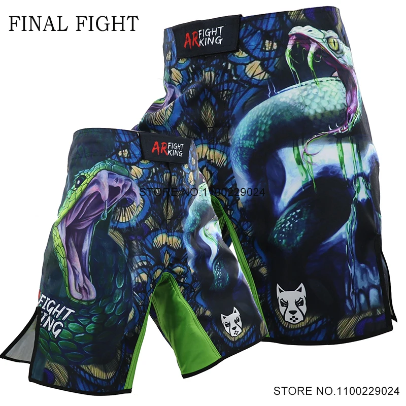 

Fight Grappling Pants Snake MMA Shorts Men Mixed Martial Arts Workout Clothing Gym Muay Thai Sparring Kickboxing Boxing Shorts