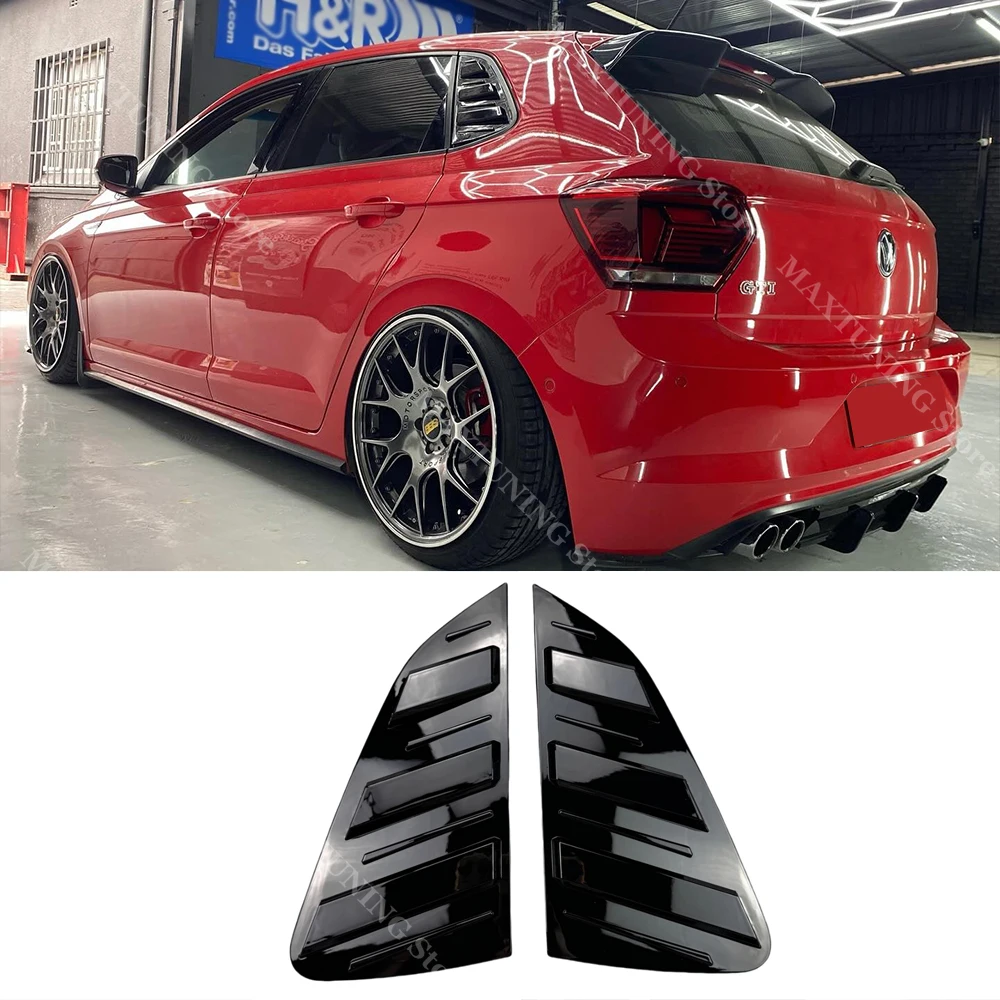 Cubierta de persiana triangular para ventana lateral trasera, embellecedor de ventilación para Volkswagen Polo AW MK6 GTI Rline TSI TDI TGI MPI 2017-2025