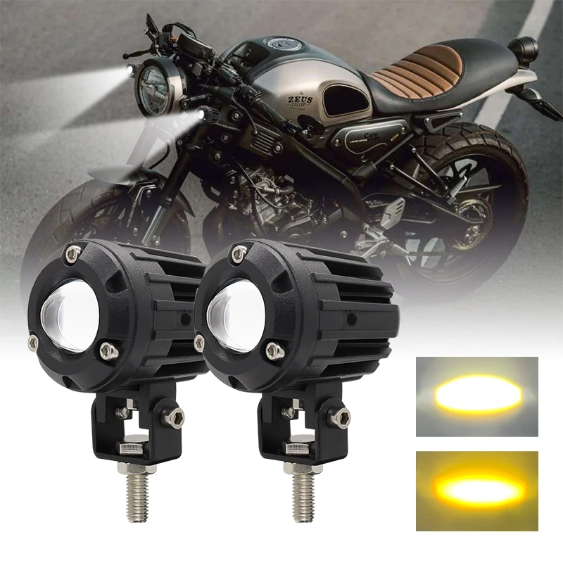 Motorcycle Headlight Fog light Bar 12V 24V 36V 60W Projector Lens Spotlight LED Light Yellow White For Car Motorcycle Accessory