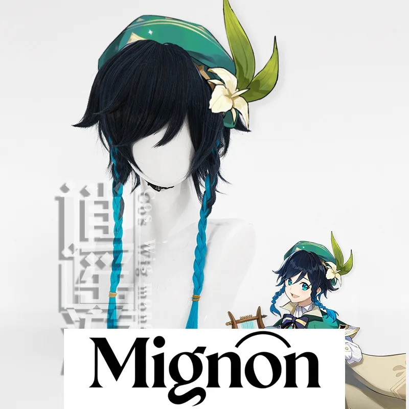 

Genshin Impact Venti, парик для косплея, кожа головы, градиентная версия, подарок на Хэллоуин, только парик