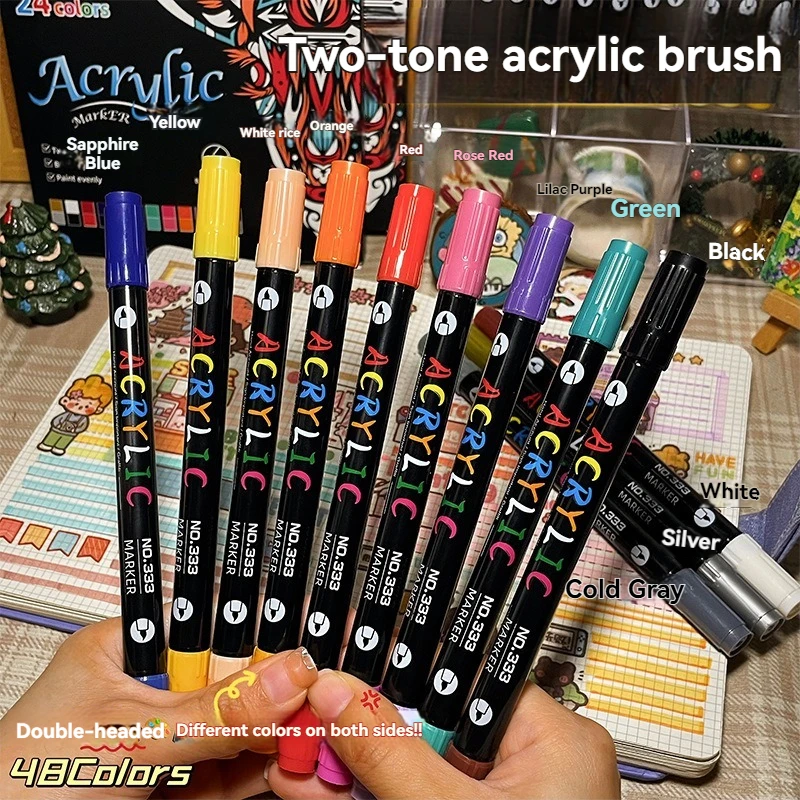 Acrylic Marker Pen Water-based Pigment Pen Ceramic Marker Pen Color Marker Pen Model Graffiti Pen Stationery