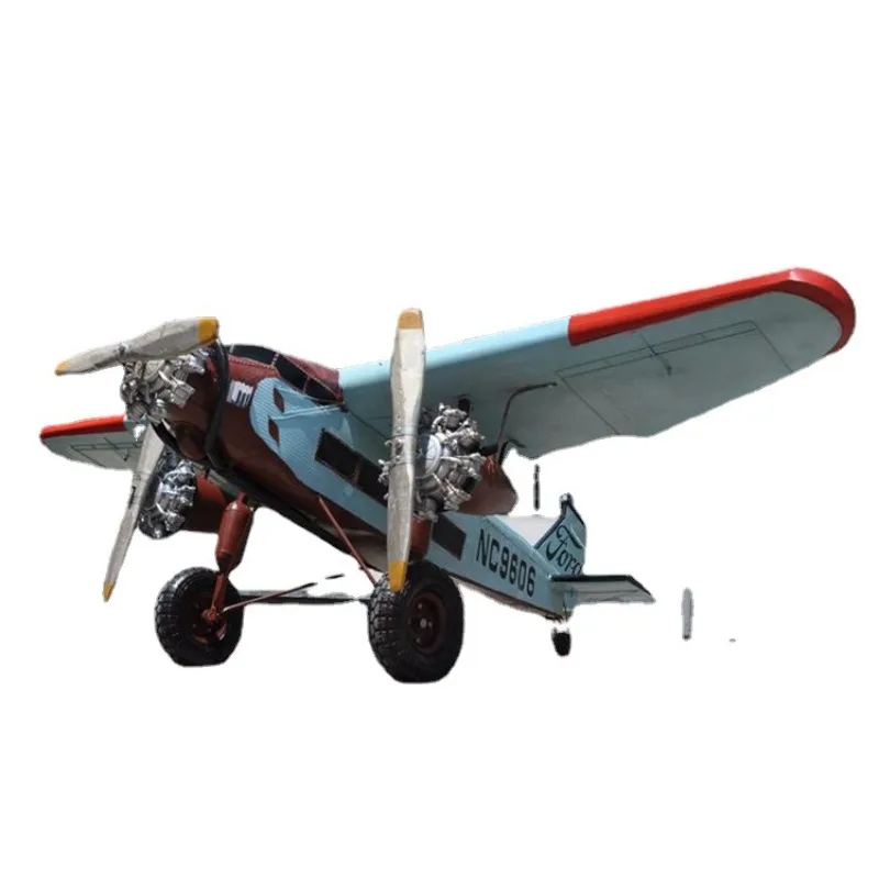 Creative retro iron aircraft model metal decorative ornament