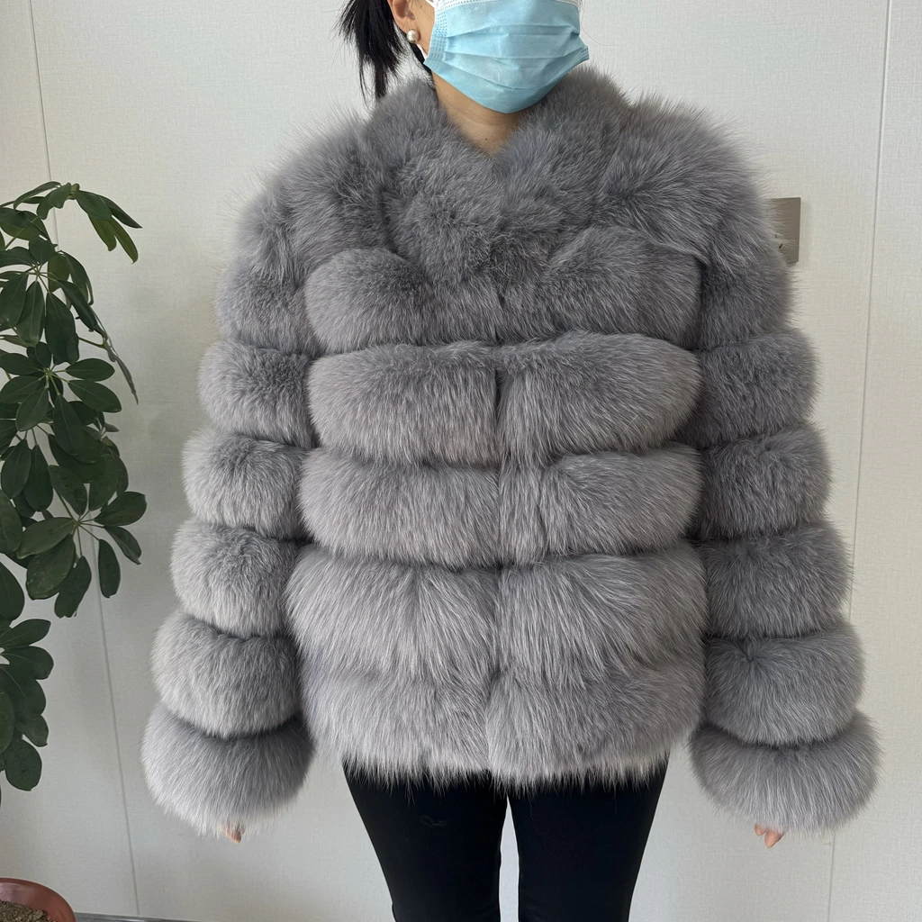 2026 NEW Style Real Fur Coat Women Short Fox Fur Coat Real Natural Winter Jacket High Quality NEW Fur Zipper Sleeve Jacket Vest