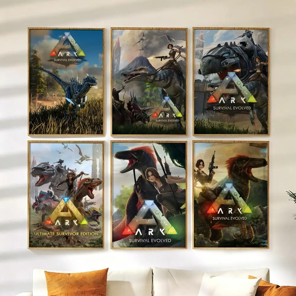 Póster A-ARK S-Survival E-Evolved SVG, decoración de pared autoadhesiva HD versátil, resistente al agua, para el hogar y el dormitorio