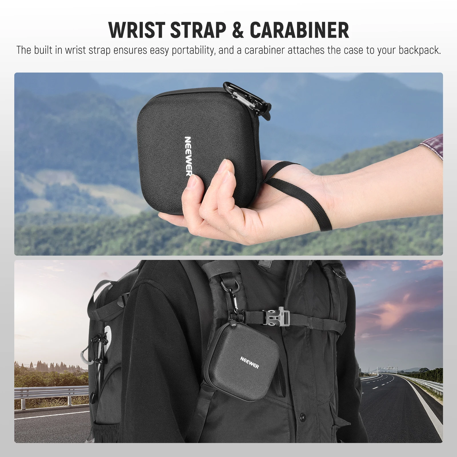 NEEWER 11x11 سنتيمتر هارد شل تصفية حقيبة للتخزين ، مقاومة للماء للصدمات الغبار حمل حقيبة مع توسيع فواصل