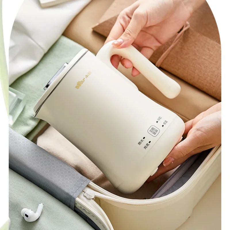 Bollitore elettrico portatile Bollitore termico da viaggio Tazza bollente per acqua non pieghevole Bollitore elettrico da viaggio per la casa Elettrodomestico portatile