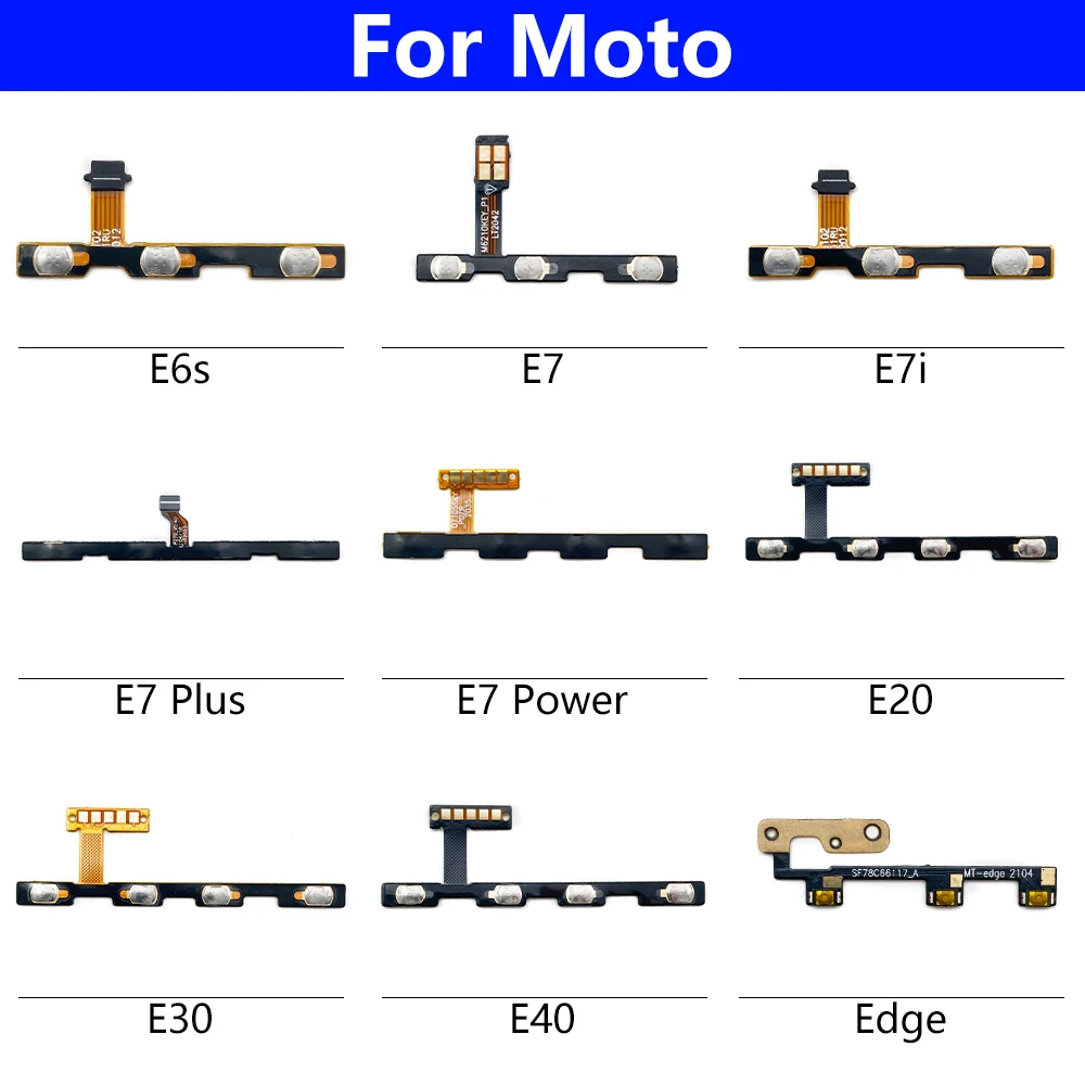 New Volume Button Power Switch On Off Button Flex Cable For Motorola Moto E20 E30 E40 E6s E7i E7 Power E6 Plus E5 Play Go Edge