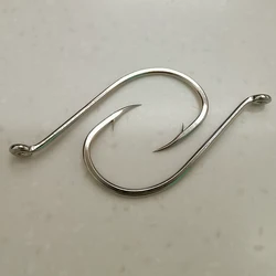 50pcs/pack Circle Fishing Hooks Offset Turned Up Eye Fishhook For Trout Salmon Steelhead Walleye And Saltwater Livebait Sea Hook