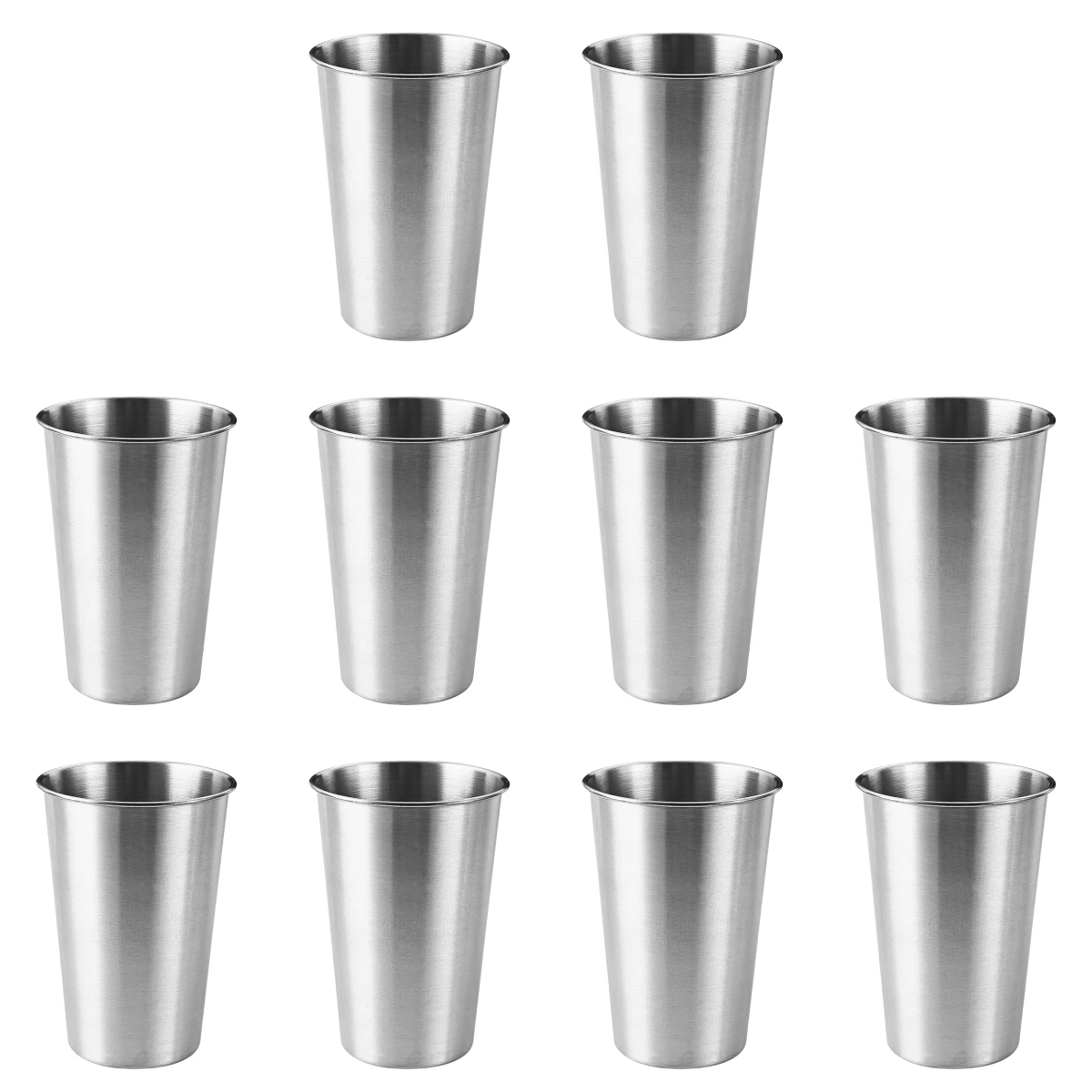 350ML 10Pc Stainless Steel Water Cup Stackable Drinking Coffee Mug Camping Party